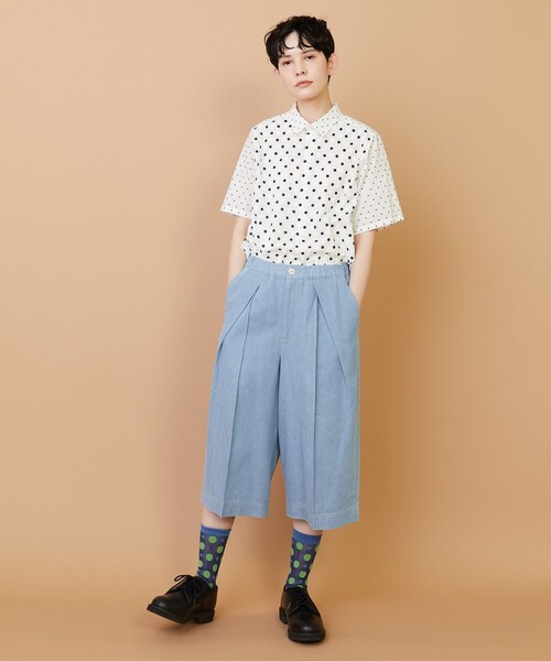 FRAPBOIS(フラボア)の「モイストデニム ハーフパンツ(その他パンツ・レディース・ブルー/ネイビー・2/1)」の16枚目の写真