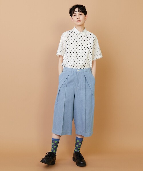 FRAPBOIS(フラボア)の「モイストデニム ハーフパンツ(その他パンツ・レディース・ブルー/ネイビー・2/1)」の20枚目の写真