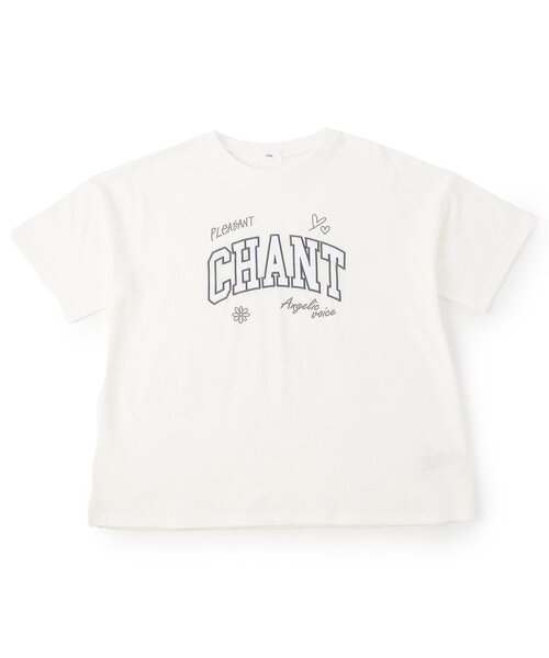 algy(アルジー)の「サテンアップリケロゴBIG半袖Tシャツ(Tシャツ/カットソー・キッズ・オフホワイト/サックスブルー/ピンク・160/150/140/130)」の2枚目の写真