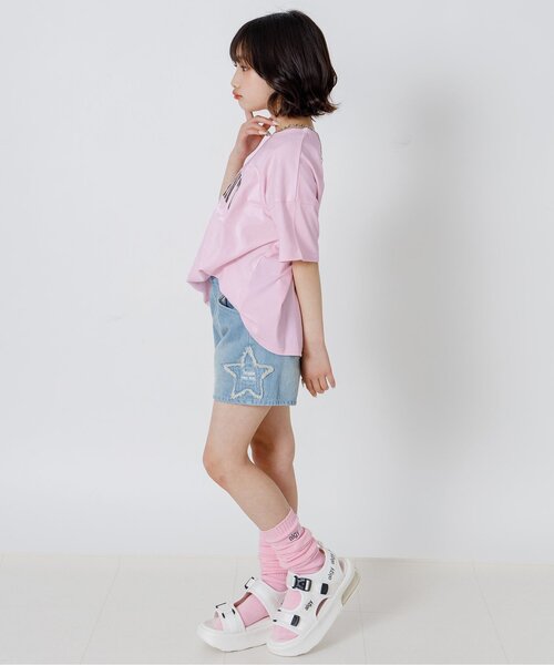 algy(アルジー)の「サテンアップリケロゴBIG半袖Tシャツ(Tシャツ/カットソー・キッズ・オフホワイト/サックスブルー/ピンク・160/150/140/130)」の18枚目の写真