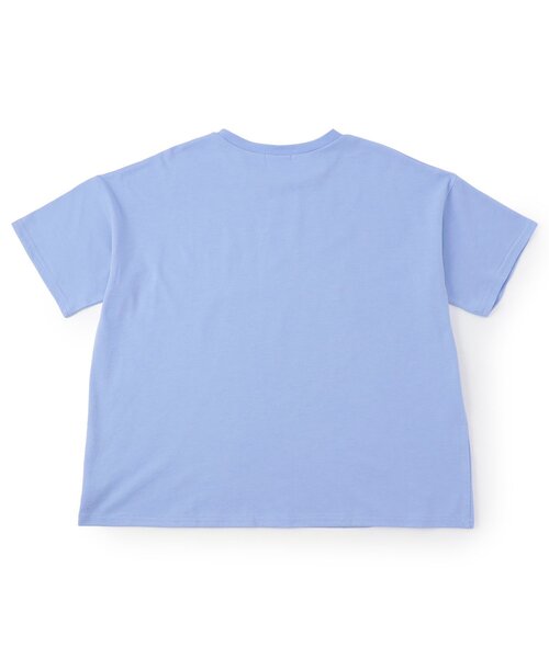 algy(アルジー)の「サテンアップリケロゴBIG半袖Tシャツ(Tシャツ/カットソー・キッズ・オフホワイト/サックスブルー/ピンク・160/150/140/130)」の7枚目の写真