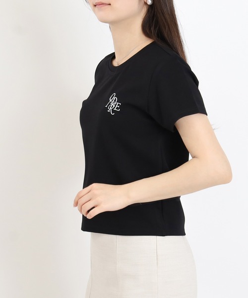 ASTORIA ODIER(アストリアオディール)の「ロゴ刺繍Tシャツ(Tシャツ/カットソー・レディース・ブラック/ホワイト・MEDIUM)」の10枚目の写真