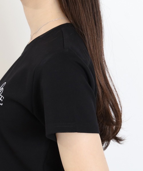 ASTORIA ODIER(アストリアオディール)の「ロゴ刺繍Tシャツ(Tシャツ/カットソー・レディース・ブラック/ホワイト・MEDIUM)」の17枚目の写真