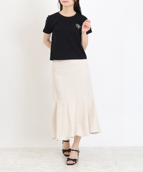 ASTORIA ODIER(アストリアオディール)の「ロゴ刺繍Tシャツ(Tシャツ/カットソー・レディース・ブラック/ホワイト・MEDIUM)」の12枚目の写真