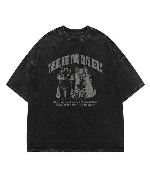 Ressaca（レサーカ）の「オーバーサイズCATプリントTシャツ（Tシャツ/カットソー・メンズ・ブラック/ベージュ・L/XL/M）」の14枚目の写真