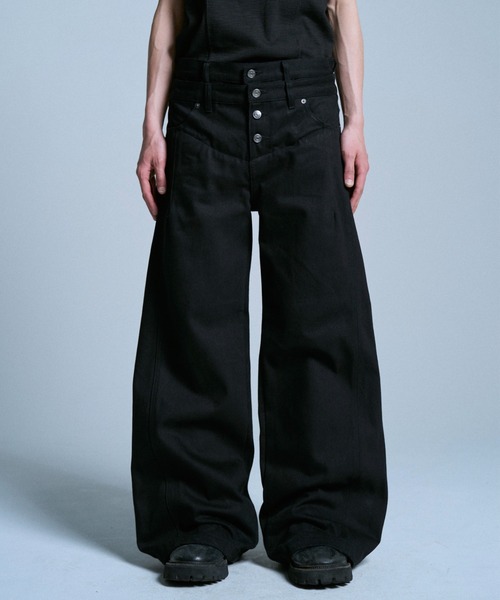 DOUBLE WAIST SLUB RIGID DENIM / ダブルウエストスラブリジットバギー