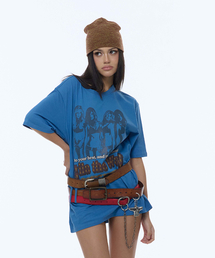 GILAARCHIVE | GILA GIRLS OVERSIZE T-SHIRTS_BLUE(Tシャツ/カットソー)