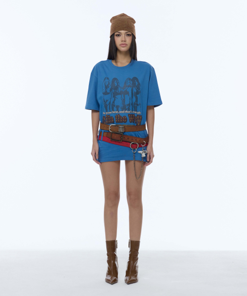 GILAARCHIVE（ギラアーカイブ）の「GILA GIRLS OVERSIZE T-SHIRTS_BLUE（Tシャツ/カットソー・レディース・その他・FREE）」の2枚目の写真