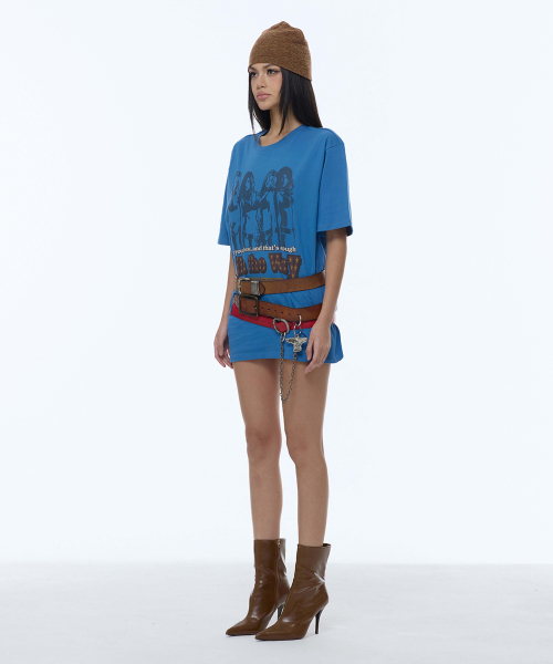 GILAARCHIVE（ギラアーカイブ）の「GILA GIRLS OVERSIZE T-SHIRTS_BLUE（Tシャツ/カットソー・レディース・その他・FREE）」の3枚目の写真