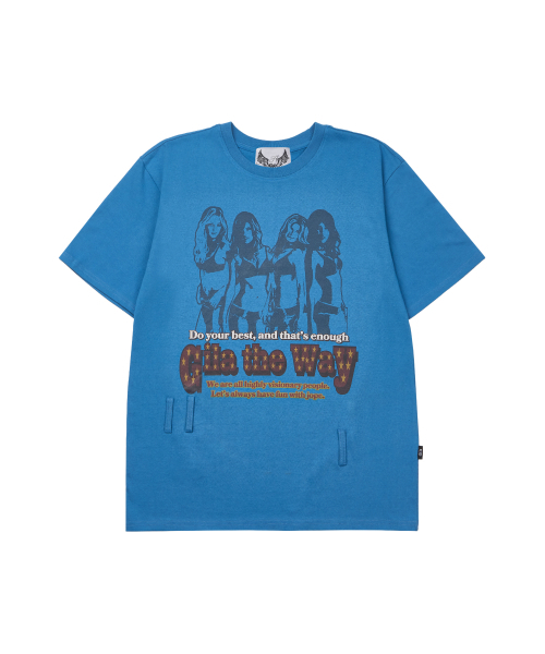 GILAARCHIVE（ギラアーカイブ）の「GILA GIRLS OVERSIZE T-SHIRTS_BLUE（Tシャツ/カットソー・レディース・その他・FREE）」の5枚目の写真