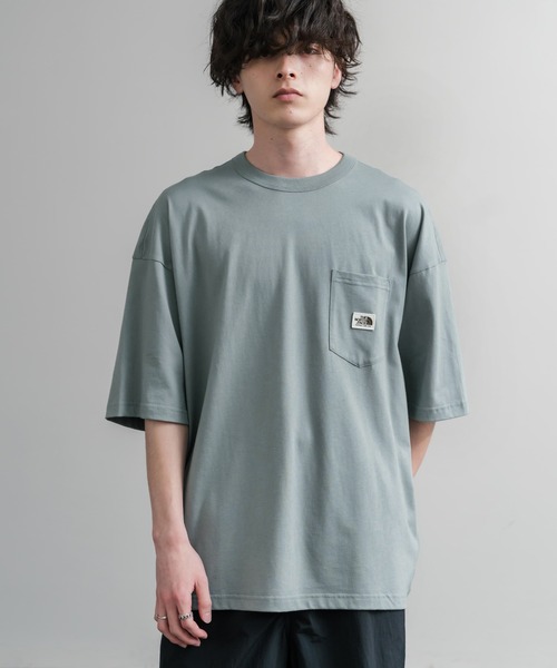 THE NORTH FACE(ザノースフェイス)の「日本未展開モデル THE NORTH FACE ザ・ノースフェイス WHITE LABEL ホワイトレーベル POCKET S/S R/TEE オーバーサイズ胸ポケット付き半袖Tシャツ(Tシャツ/カットソー・メンズ・ホワイト/ブラック/グレイッシュブルー・XXL/XL/M/L)」の22枚目の写真