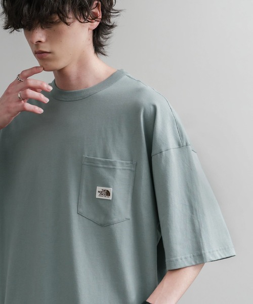 THE NORTH FACE(ザノースフェイス)の「日本未展開モデル THE NORTH FACE ザ・ノースフェイス WHITE LABEL ホワイトレーベル POCKET S/S R/TEE オーバーサイズ胸ポケット付き半袖Tシャツ(Tシャツ/カットソー・メンズ・ホワイト/ブラック/グレイッシュブルー・XXL/XL/M/L)」の13枚目の写真