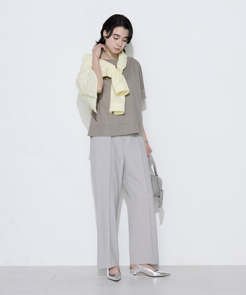 COMME CA(コムサ)の「2WAYストレッチツイルストレートパンツ(その他パンツ・レディース・ライトグレー/キャメル/チャコール・11号/7号/9号)」の6枚目の写真