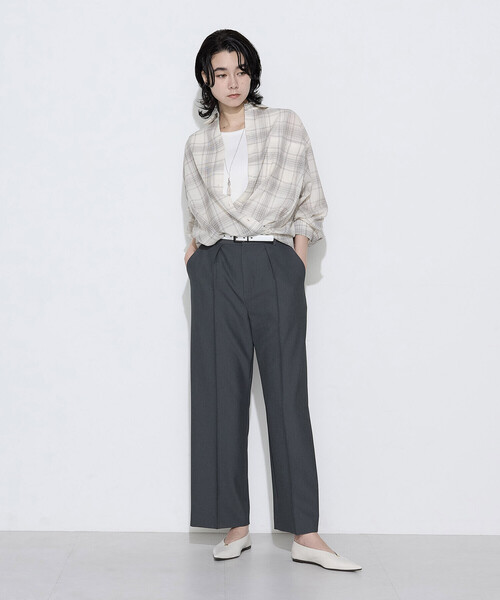 COMME CA(コムサ)の「2WAYストレッチツイルストレートパンツ(その他パンツ・レディース・ライトグレー/キャメル/チャコール・11号/7号/9号)」の12枚目の写真