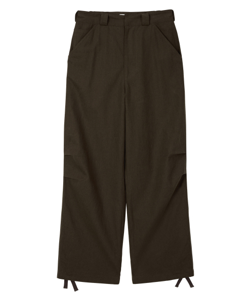 NOHANT（ノアン）の「LINEN PINTUCK PANTS BROWN（その他パンツ・メンズ・ダークブラウン・SMALL/MEDIUM/LARGE）」の3枚目の写真