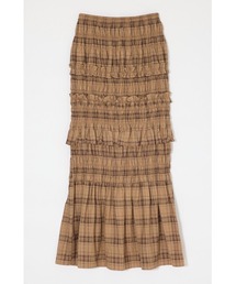 【セットアップ対応】PLAID GATHER マキシスカート