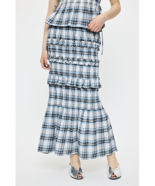 MOUSSY(マウジー)の「【セットアップ対応】PLAID GATHER マキシスカート(スカート・レディース・ベージュ系その他/ブラック/ホワイト系その他・1/2)」の10枚目の写真