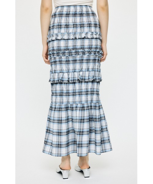 MOUSSY(マウジー)の「【セットアップ対応】PLAID GATHER マキシスカート(スカート・レディース・ベージュ系その他/ブラック/ホワイト系その他・1/2)」の12枚目の写真
