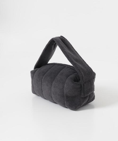 KBF(ケイビーエフ)の「パイルミニBAG(ハンドバッグ・レディース・チャコールグレー/ピンク・ONE)」の9枚目の写真