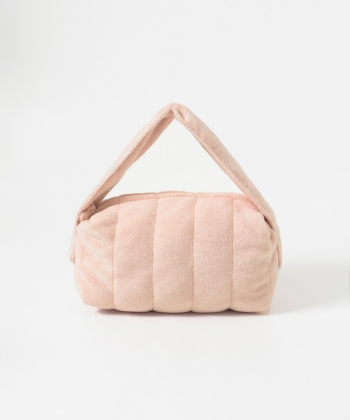 KBF（ケイビーエフ）の「パイルミニBAG（ハンドバッグ・レディース・チャコールグレー/ピンク・ONE）」の16枚目の写真