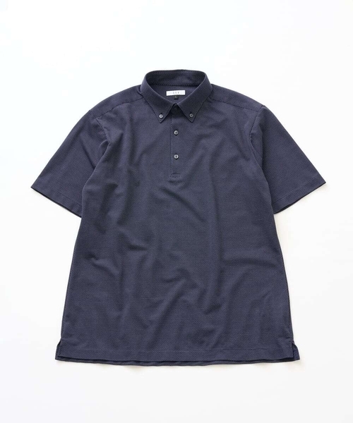 a.v.v(アーヴェヴェ)の「【吸水速乾 / クールビズ】ボタンダウン ポロシャツ / ALTMA(アルティマ)(Tシャツ/カットソー・メンズ・ライトグレー/ブルー・48/50/46)」の3枚目の写真