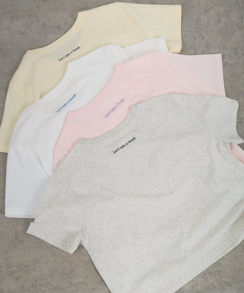 COLONY 2139（コロニートゥーワンスリーナイン）の「【WEB限定/リバイバル】バックロゴ刺繍コンパクトTシャツ（Tシャツ/カットソー・レディース・イエロー/オフホワイト/アイボリー/ベビーピンク・FREE）」の12枚目の写真
