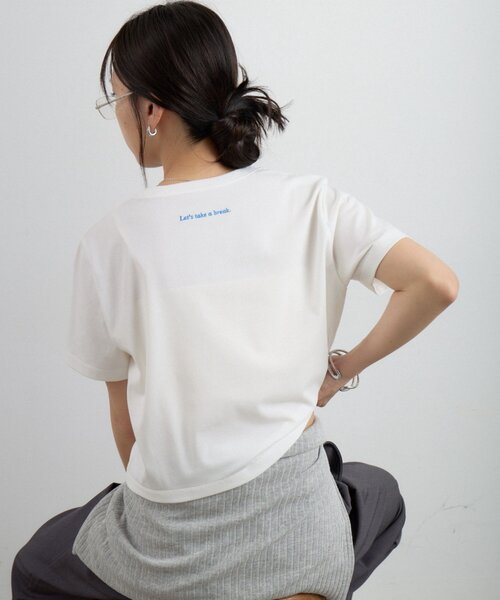 COLONY 2139（コロニートゥーワンスリーナイン）の「【WEB限定/リバイバル】バックロゴ刺繍コンパクトTシャツ（Tシャツ/カットソー・レディース・イエロー/オフホワイト/アイボリー/ベビーピンク・FREE）」の13枚目の写真
