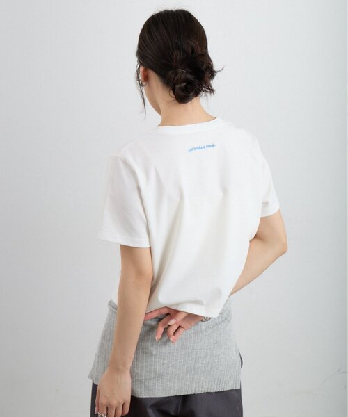 COLONY 2139（コロニートゥーワンスリーナイン）の「【WEB限定/リバイバル】バックロゴ刺繍コンパクトTシャツ（Tシャツ/カットソー・レディース・イエロー/オフホワイト/アイボリー/ベビーピンク・FREE）」の14枚目の写真