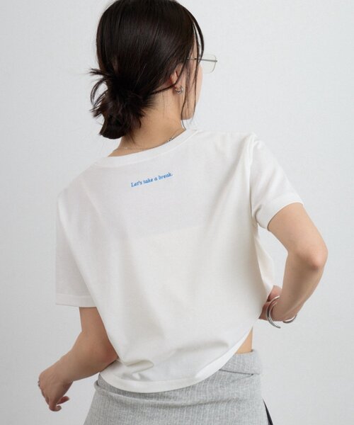 COLONY 2139（コロニートゥーワンスリーナイン）の「【WEB限定/リバイバル】バックロゴ刺繍コンパクトTシャツ（Tシャツ/カットソー・レディース・イエロー/オフホワイト/アイボリー/ベビーピンク・FREE）」の17枚目の写真