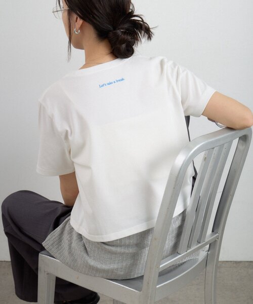 COLONY 2139（コロニートゥーワンスリーナイン）の「【WEB限定/リバイバル】バックロゴ刺繍コンパクトTシャツ（Tシャツ/カットソー・レディース・イエロー/オフホワイト/アイボリー/ベビーピンク・FREE）」の20枚目の写真