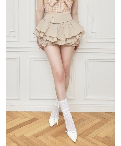 MABLI フリルスカート 4Y ベージュ系コンフェッティ スカート（ベージュ系・フリル）ファッション通販 - ZOZOTOWN