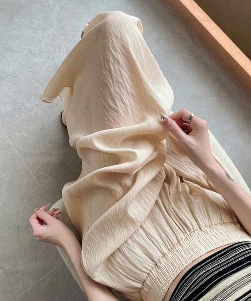 Miniministore(ミニミニストア)の「ワッシャーワイドパンツ韓国風フレアパンツ(デニムパンツ・レディース・ベージュ・FREE)」の7枚目の写真