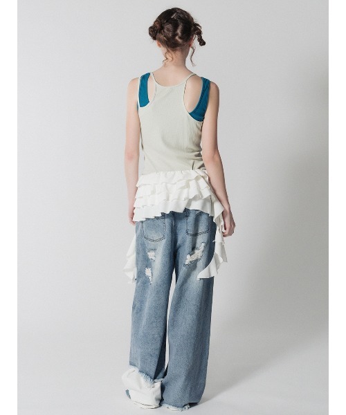 ELCHELE(エルチェレ)の「BOROBORO E69 DENIM(デニムパンツ・レディース・ブルー・25inch/24inch/26inch)」の9枚目の写真