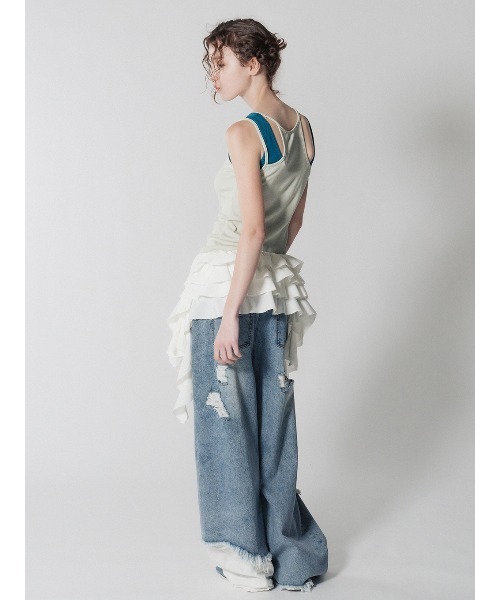 ELCHELE(エルチェレ)の「BOROBORO E69 DENIM(デニムパンツ・レディース・ブルー・25inch/24inch/26inch)」の8枚目の写真