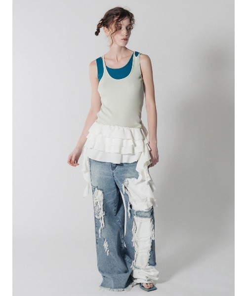 ELCHELE(エルチェレ)の「BOROBORO E69 DENIM(デニムパンツ・レディース・ブルー・25inch/24inch/26inch)」の7枚目の写真