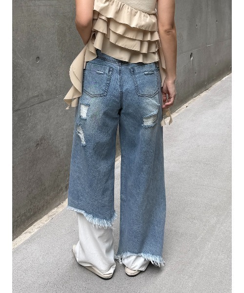 ELCHELE(エルチェレ)の「BOROBORO E69 DENIM(デニムパンツ・レディース・ブルー・25inch/24inch/26inch)」の11枚目の写真