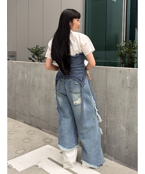 ELCHELE(エルチェレ)の「BOROBORO E69 DENIM(デニムパンツ・レディース・ブルー・25inch/24inch/26inch)」の13枚目の写真