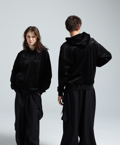 Y-3(ワイスリー)の「Y-3 VELVET CORDUROY ZIP HOODIE(パーカー・メンズ・ブラック・SMALL/X-SMALL/XX-SMALL/LARGE/MEDIUM)」の1枚目の写真