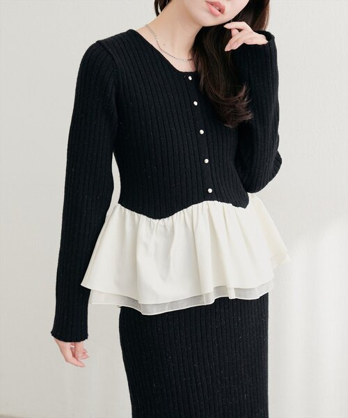 TODAYFUL/トゥデイフル】Layered Polo Knit/レイヤードポロニット