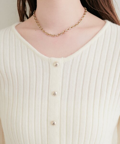 natural couture(ナチュラルクチュール)の「【6/12~6/14限定受注販売】異素材ラメペプラムニット(ニット/セーター・レディース・ミント/ブラック/ブラウン/チャコールグレー/アイボリー・FREE)」の13枚目の写真