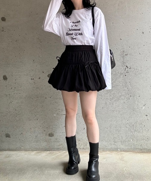 tunee(チュニー)の「テキストプリントロンT/長袖Tシャツ(hsyd)(Tシャツ/カットソー・レディース・ホワイト・MEDIUM)」の1枚目の写真