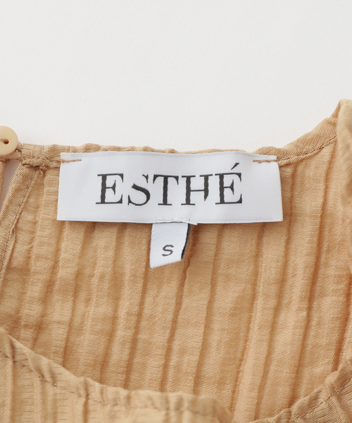 IENA（イエナ）の「ESTHE/エステ Sheer Pleated Maxi Dress ワンピース 252-3200B（ワンピース・レディース・ベージュ・FREE）」の12枚目の写真