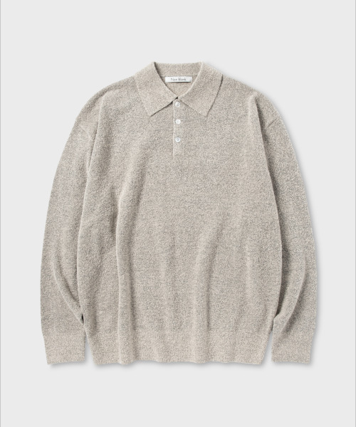 NONBLANK(ノンブランク)の「ポロカラー ニット_IVORY(ニット/セーター・メンズ・アイボリー・LARGE/X-LARGE)」の1枚目の写真