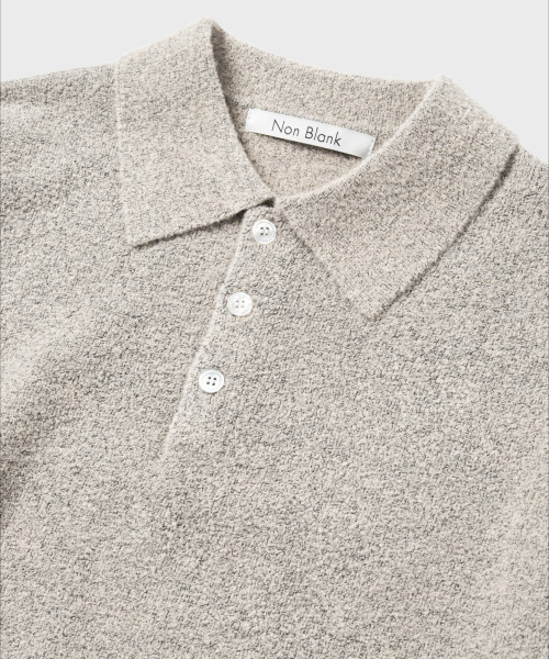 NONBLANK(ノンブランク)の「ポロカラー ニット_IVORY(ニット/セーター・メンズ・アイボリー・LARGE/X-LARGE)」の3枚目の写真
