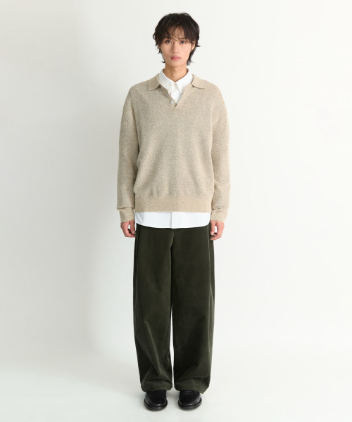 NONBLANK(ノンブランク)の「ポロカラー ニット_IVORY(ニット/セーター・メンズ・アイボリー・LARGE/X-LARGE)」の8枚目の写真