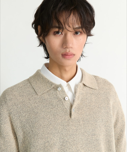NONBLANK(ノンブランク)の「ポロカラー ニット_IVORY(ニット/セーター・メンズ・アイボリー・LARGE/X-LARGE)」の10枚目の写真