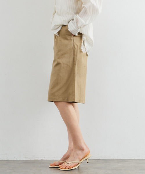 CREDONA（クレドナ）の「WIDE BERMUDA PANTS/ワイドバミューダパンツ（その他パンツ・レディース・ベージュ/ブラック・0/1）」の8枚目の写真