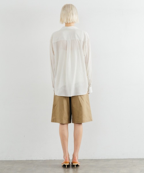 CREDONA（クレドナ）の「WIDE BERMUDA PANTS/ワイドバミューダパンツ（その他パンツ・レディース・ベージュ/ブラック・0/1）」の7枚目の写真