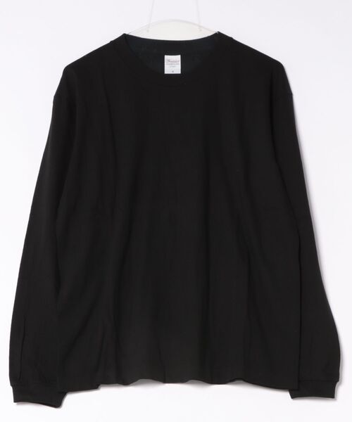 TONE SELECT GOODS（トーンセレクトグッズ）の「Printstar(プリントスター) 5.6オンス ヘビーウェイトビッグロングTシャツ 5.6oz 長袖Tシャツ オーバーサイズ メンズ [プリントスター　5.6オンス ヘビーウェイト ビックシルエット](00114-BCL)（Tシャツ/カットソー・メンズ・ブラック/ホワイト・LARGE/MEDIUM/SMALL/X-LARGE）」の2枚目の写真