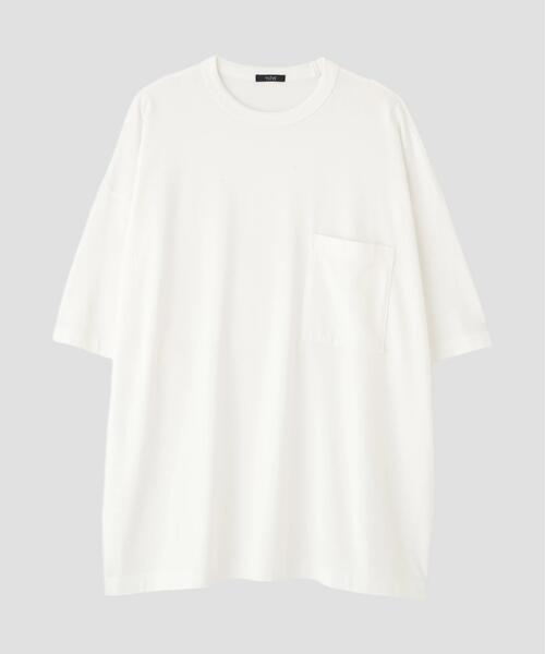 YLEVE(イレーヴ)の「YLEVE / COTTON RAYON PIGMENT DYE POCKET T-SHIRT(Tシャツ/カットソー・メンズ・レッド/ネイビー/ホワイト・4/5)」の1枚目の写真